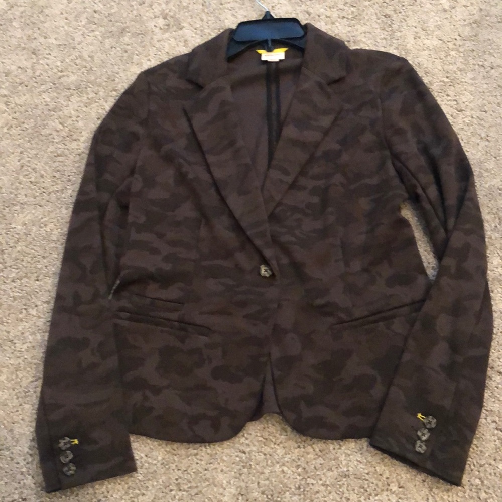 Camo tailored cotton blazer